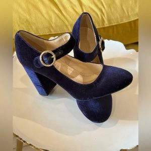 Liz Claiborne Blue Velvet Mary Janes
